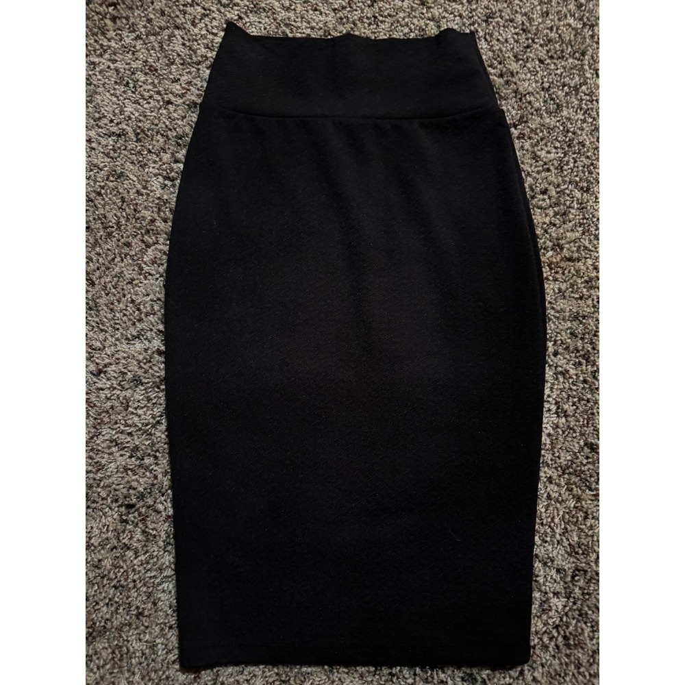 Charlotte Russe Womens Small Black Textured Knit High Waisted Pencil Midi Skirt